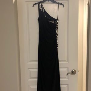 Black & sequin, long Evening Dress